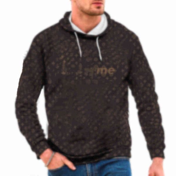 

men's hoodies & sweatshirts brand hoodie 3d style, all-letter pullover long sleeve t-shirt designer sweater loose sweatshirt large size, Black