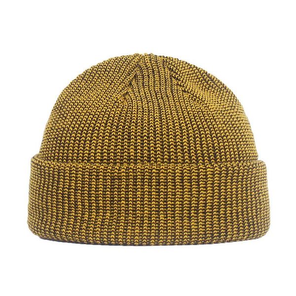

beanies knitted hats for women skullcap men beanie hat winter retro brimless baggy melon cap cuff docker fisherman me