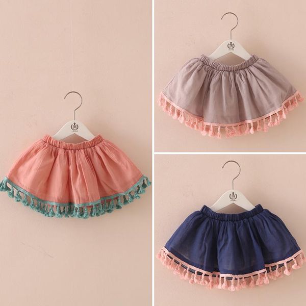 

skirts summer tassels cute toddlers girls for princess kids clothes baby children bottoms clothing 2021 t1/2891dbo, Blue