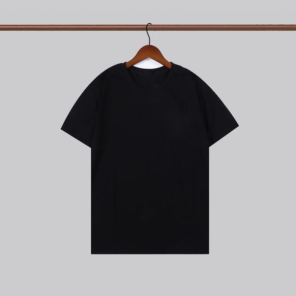 

a-2729 summer black short sleeve printing tees solid color round collar pullovers white casual loose t-shirt streetwear couples clothes