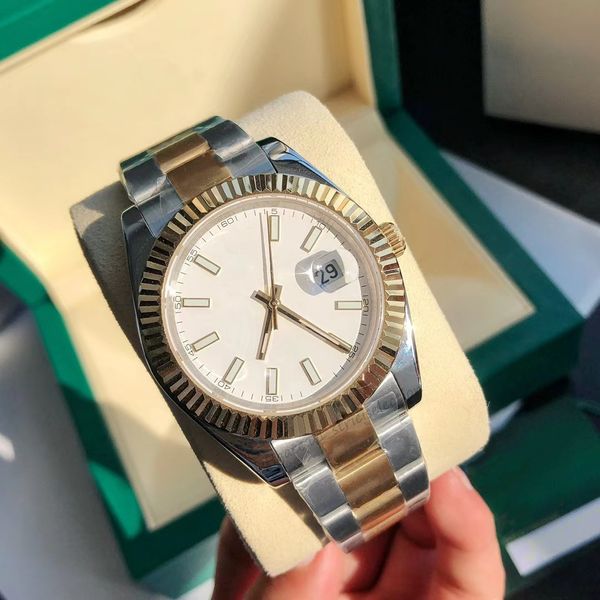 

2021 aaa+ mens watches 36/41mm automatic movement stainless steel watch sapphire mechanical wristwatches luminous montre de luxe with box, Slivery;brown