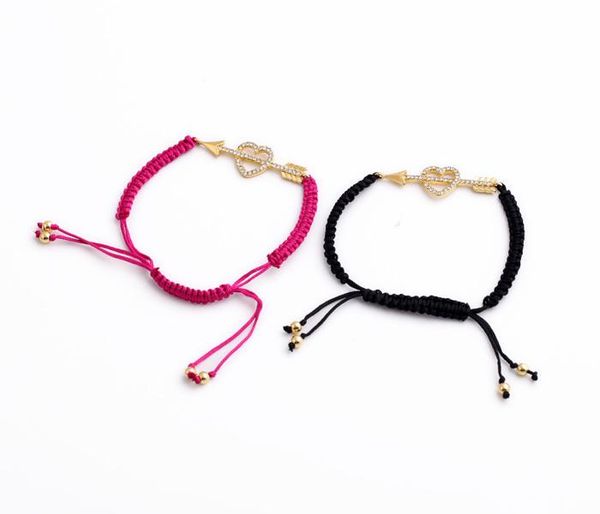 

charm bracelets mystic factory wholesale design jewelry manual weave blue red black lovely heart bracelet, Golden;silver