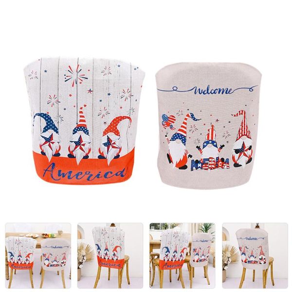 

chair covers 2pcs independence day cover festival party home backrest