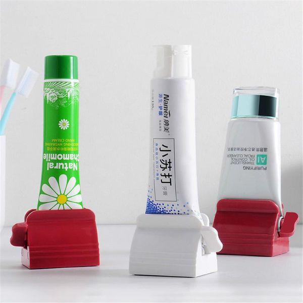 

toothbrush holders rolling toothpaste dispenser holder multifunctional plastic facial cleanser squeezer tooth paste tube press for bathroom