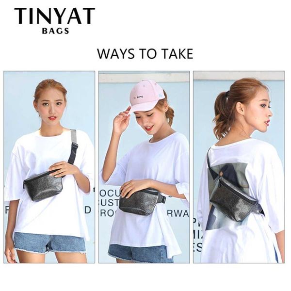 

women fanny pack fashion style pvc waist lightweight crossbody bag for travel rave party bags