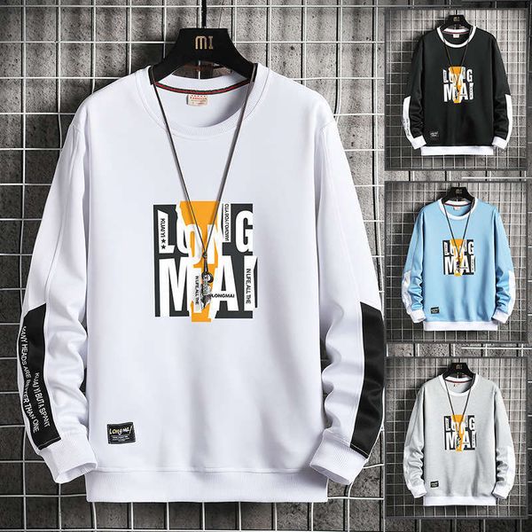 

sweatshirtsmen's men's hoodies & sweater ins loose trend t-shirt autumn, Black