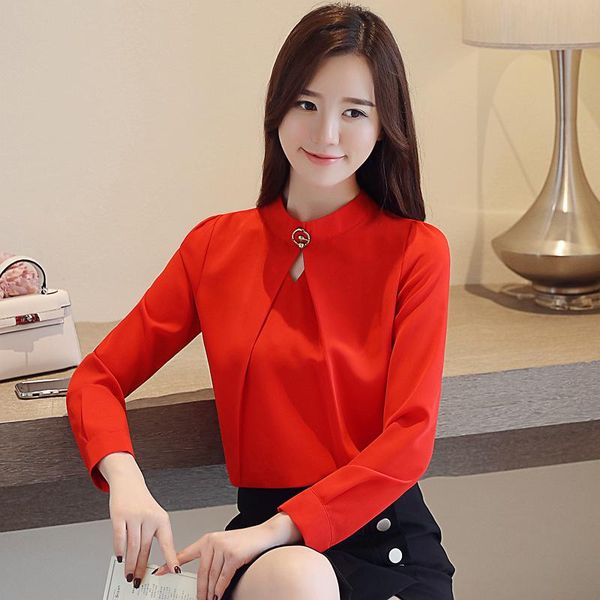 

and blouses solid beading shirts white chiffon blouse stand full women's &
