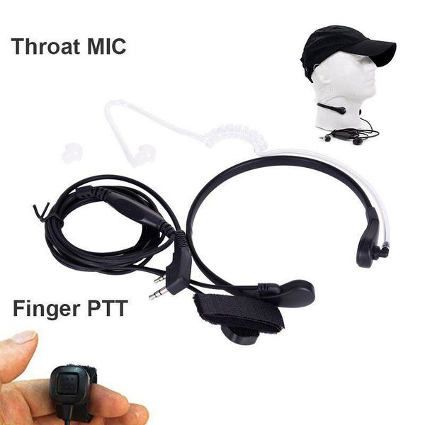 

throat mic headset finger pfor uv5r 888s radio walkie talkie other vehicle tools