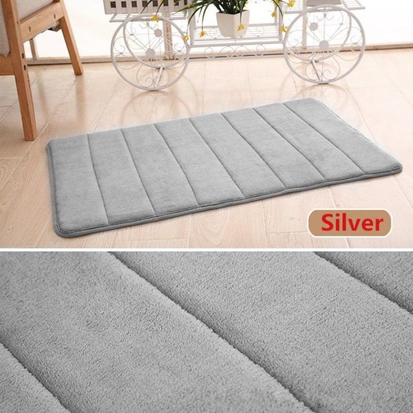 

40x60cm home bath mat non-slip bathroom carpet soft coral fleece cleanable rug kitchen toilet floor supplies mats