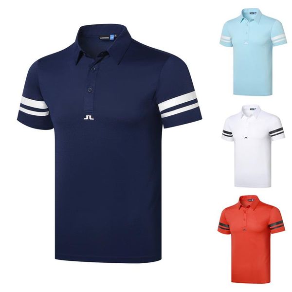 

men's casual shirts golf wear breathable quick drying clothes outdoor sports leisure shirt summer short sleeve sweat wicking top, White;black
