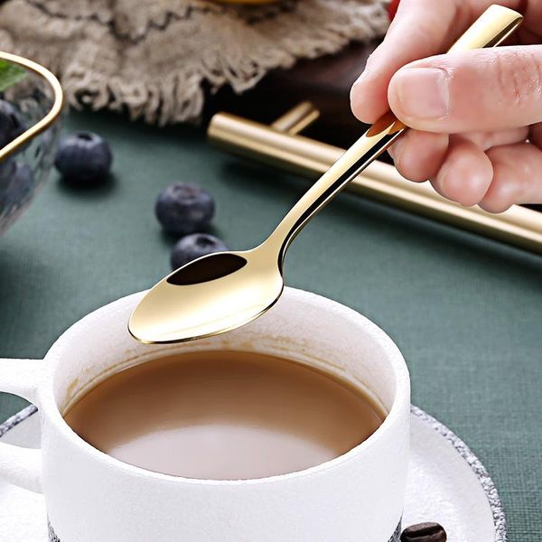 

stainless steel spoon coffee stirring household spoons