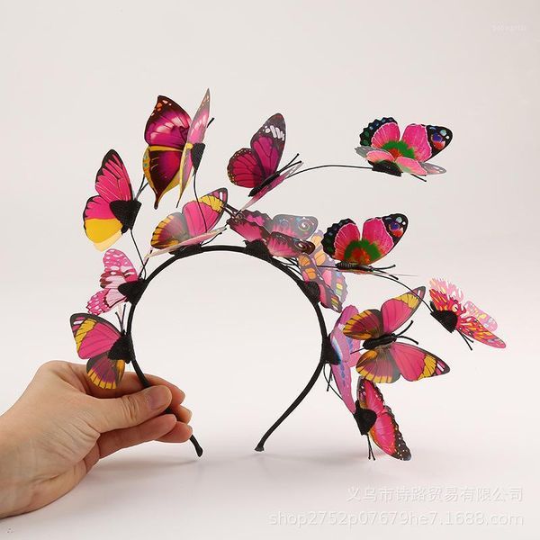 

3pcs/pk 2021 butterfly hair accessories for bridal wedding hairband #hww20210141