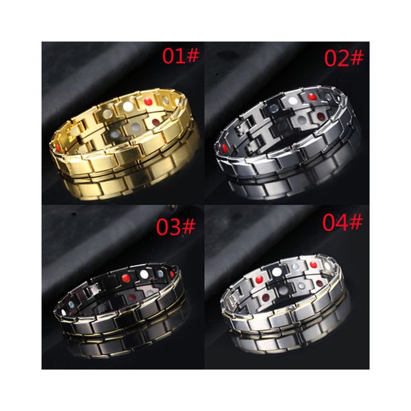 

identification alloy health care couple magnetic bracelet removable, Black