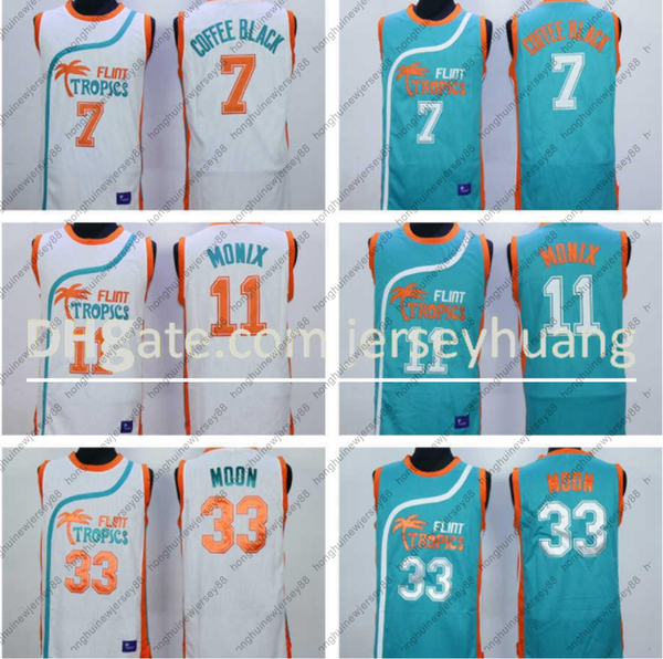 

mens semi pro movie flint tropics #7 coffee black jersey wholesale #33 jackie moon #69 downtown #11 ed monix basketball jerseys