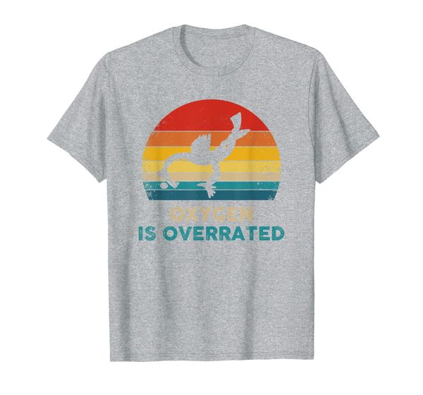 

underwater hockey - oxygen is overrated - retro funny t-shirt, White;black