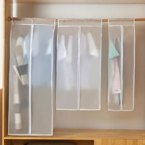 

storage boxes & bins dustproof clothes hanging organizer bags suit coat dust cover protector wardrobe bag for