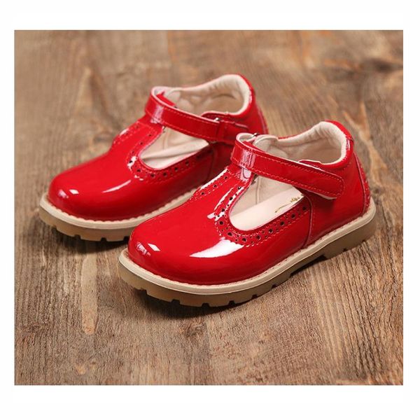 

patent leather t-bar flats girls shoes children girl school dress flat, Black;grey