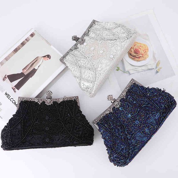 

diansheng style hand held dinner bag single shoulder messenger beaded evening