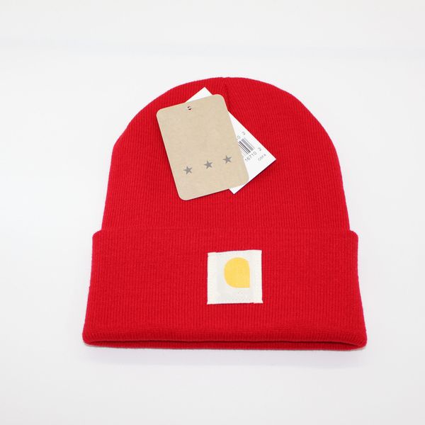 Gorro de inverno masculino marca quente gorro europeu americano dupla camada dobrada malha chapéu de lã feminino 617