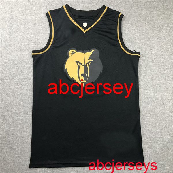 

2019 black gold basketball jerseys morant #12 s- vest
