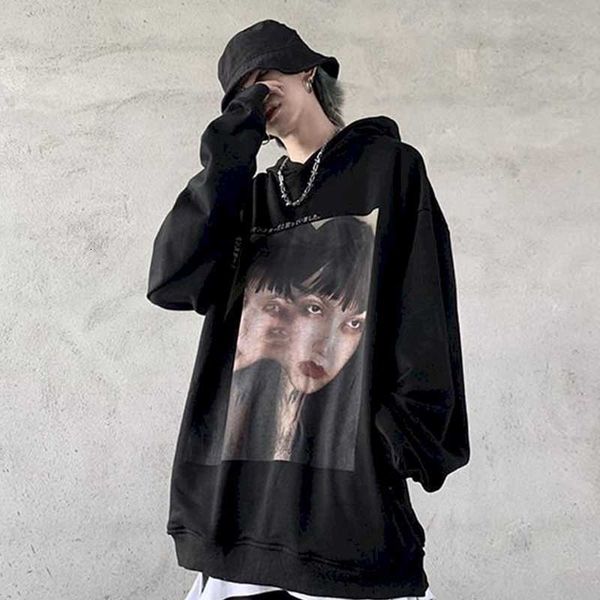 

men's hoodies & sweatshirts pulover men's hoodie, large slotted hip hop trend, autumn and winter, dark, 2021, Black