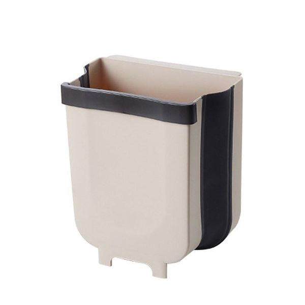 

waste bins wall-mounted folding trash can kitchen cabinet door cleaning household garbage classification