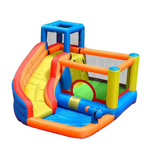 

outdoor games & activities inflatable water slide with swimming pool and gun bouncer castle waterslides for kids amusement park equipment
