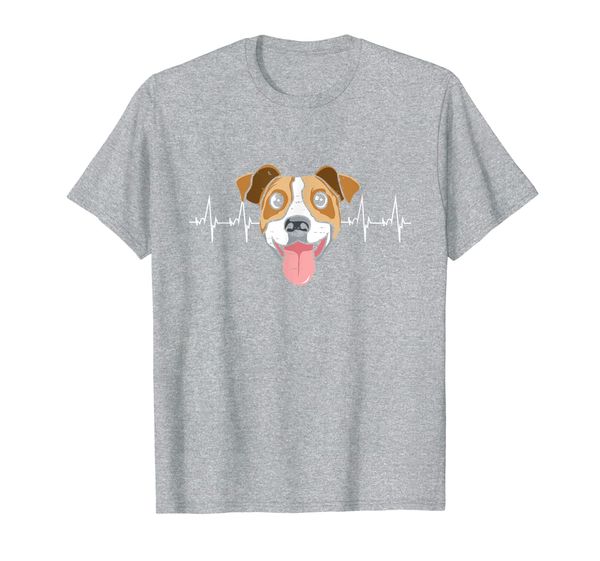 

jack russell terrier heartbeat heartbeat pulse dog head t-shirt, White;black