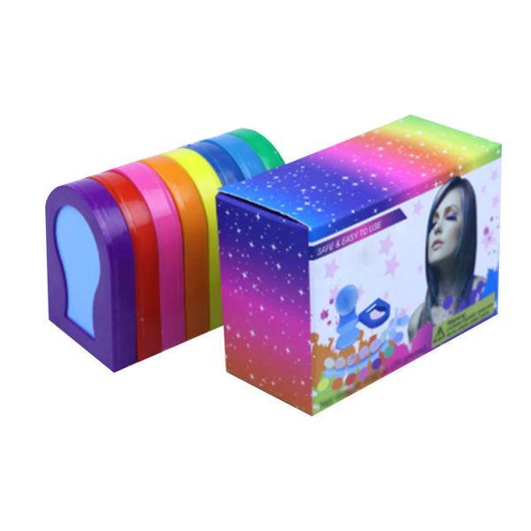 

8pcs diy temporary wash-out dye hair color coloring style styling chalk powdery decorate dressing care cake accessories toolscou