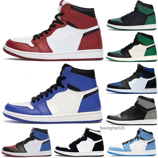 

2022 2021 new men's basketball shoes 1s sports 1 sneakers obsidian game royal 3 shadow pine green dark mocha unc tie dye bred toe chica