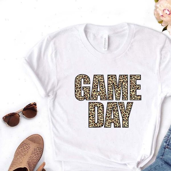 

game womens t shirt day leopard print women tshirt cotton casual funny gift for lady yong girl tee ship, White