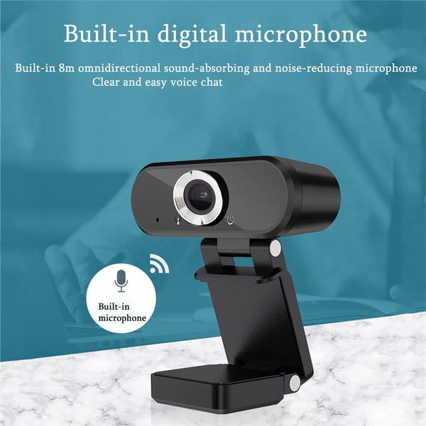 

webcams hd 1080p auto focus webcam for pc web camera with mic & rotatable live broadcast video calling conference work