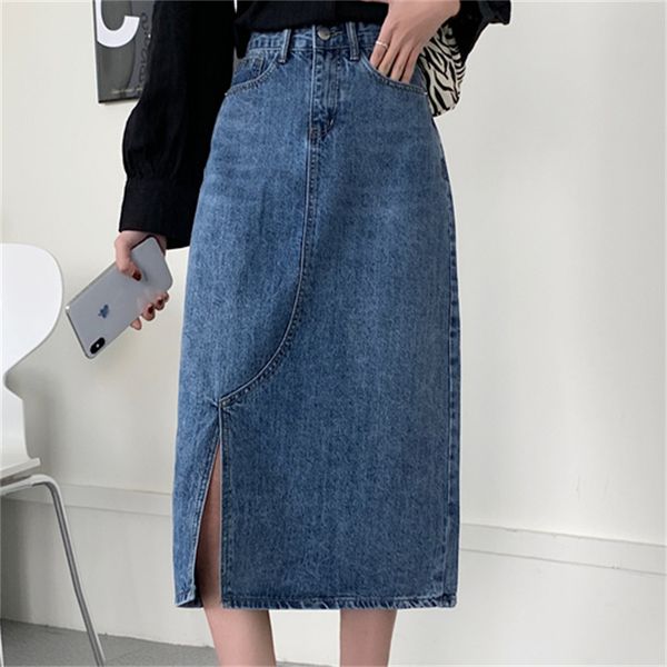 

women's tracksuits hzirip cowboy skirt for women, stylish loose, waist high, casual, ol, plus size, denim, street fashion a-line, c5i2, Gray