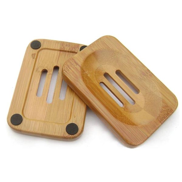 

natural wooden soap tray drainer dishes bathroom holder shower stand storage box