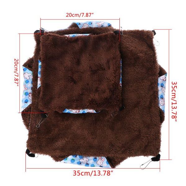 

small animal supplies pet hammock double-layer plush fleece soft winter warm hanging nest sleeping bed pets hamster squirrel chinchilla pig