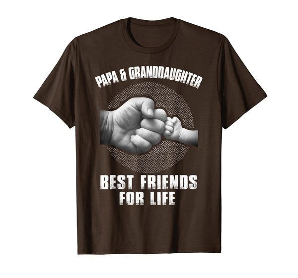 

papa and granddaughter friends for life shirt, White;black