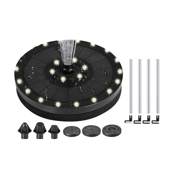 

solar fountain pump 3.5w powered circle garden floating led water pumps with 8 nozzles for outdoor birdbath ponds pool decorations