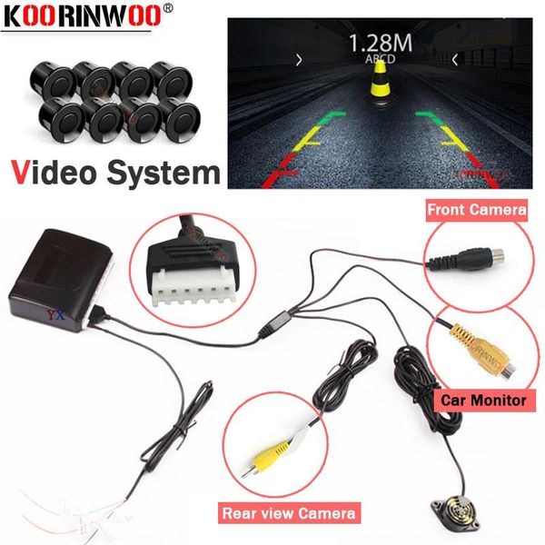 

car rear view cameras& parking sensors koorinwoo parktronics accessories sensor 8 front system beeper buzzer assistance for camera and radio