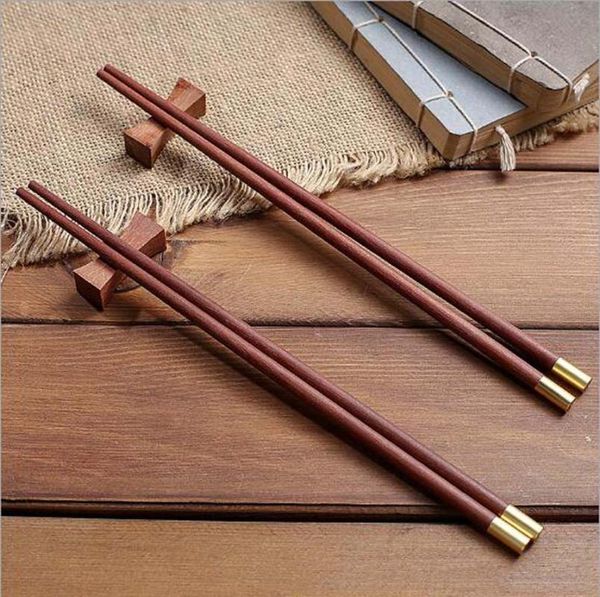 

chopsticks 2 pairs natural chicken wing wood red sandalwood health eco-friendly tableware with holder