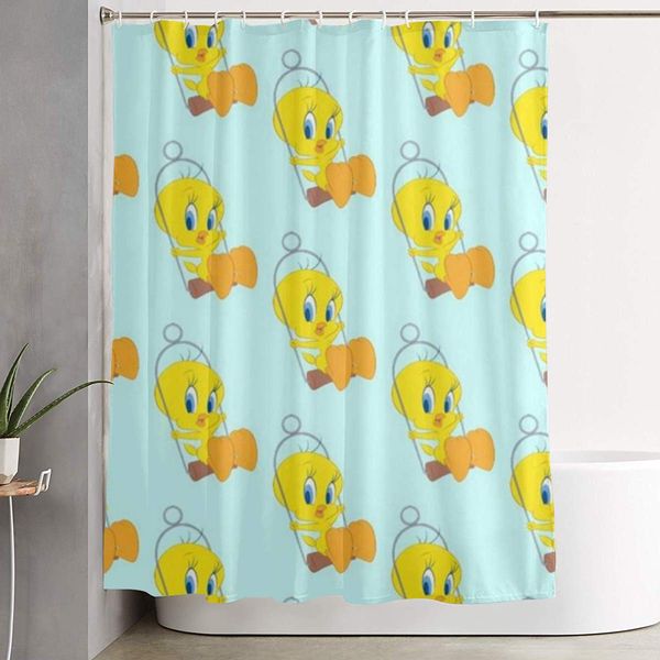 

yellow duck shower curtain decor for men women boys girls 60x72 in