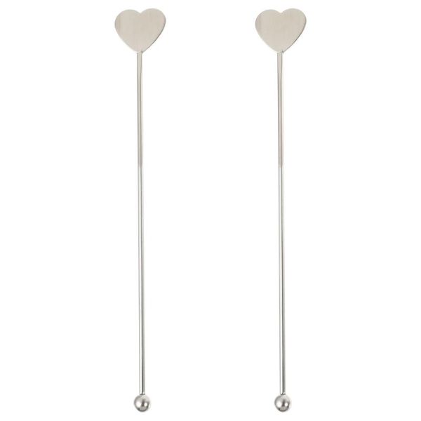 

forks 2pcs stainless steel pretty swizzle sticks creative cocktail drink stirrers