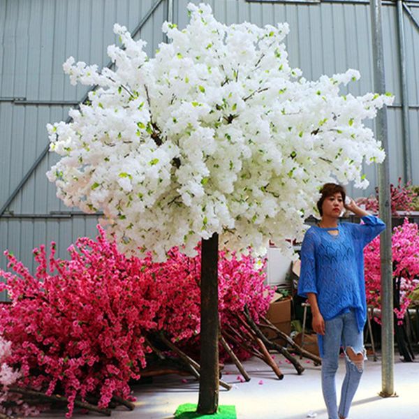 

meter long artificial simulation cherry blossom flower bouquet wedding arch decoration garland home decor supplies decorative flowers & wrea