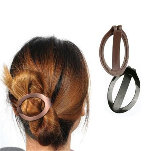 

hair clips 1pc girls clip women soft plastic bun maker barrette styling tool fashion accessories