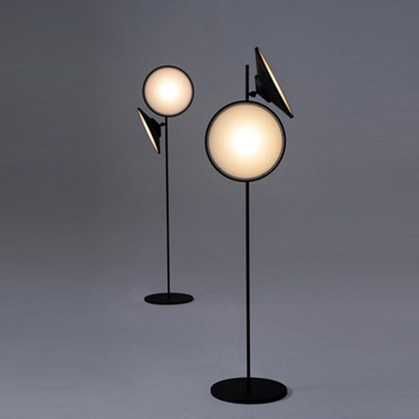 

modern led floor lamp nordic simple designer living room stand light double horn radar bedside lamparas decor lighting fixtures lamps