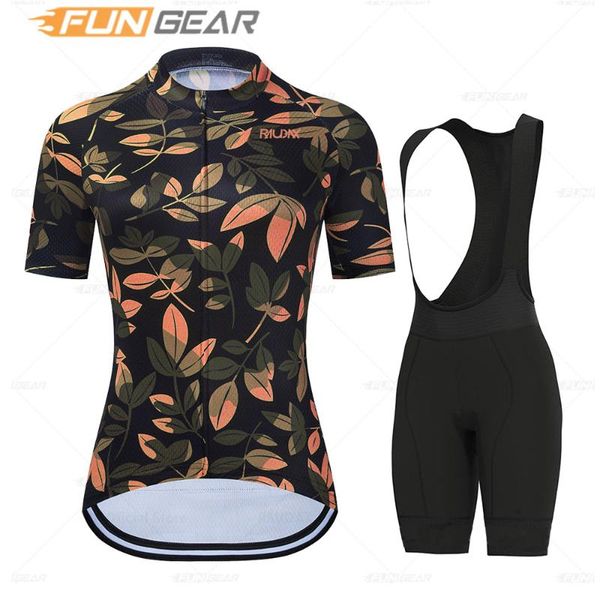 

racing sets women's cycling clothing mtb short sleeve summer motocross jerseys suit bike uniform kit macaquinho ciclismo feminino, Black;blue