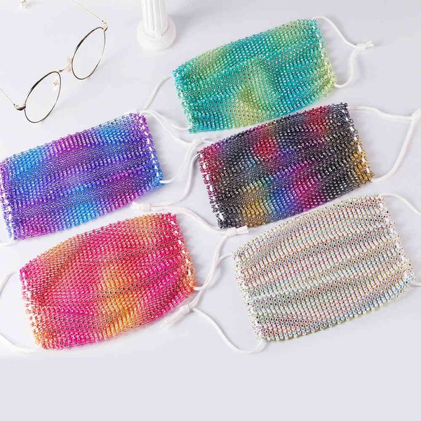 

sunscreen mask rhinestone mask color new mesh diamond shiny decorative mask