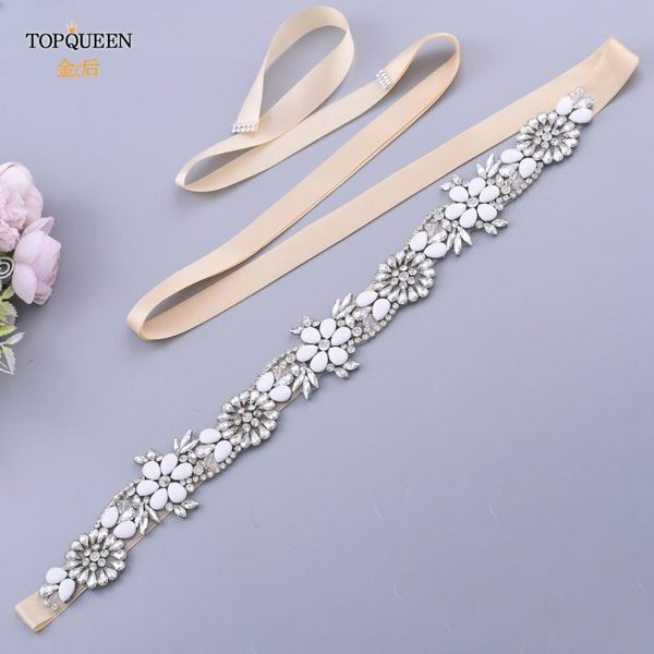 

wedding sashes ueen s431 white drip oil rhinestone bridal belt bling women woman party for gown bridesmaid belts