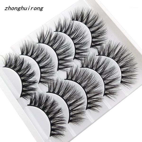 

pairs of natural eyelashes, handmade false eyelash extensions, fluffy eye makeup tools1