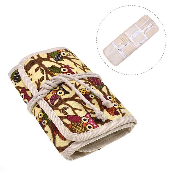 

storage bags empty crochet hook pouch bag knitting kit case organizer for sewing needles scissors ruler