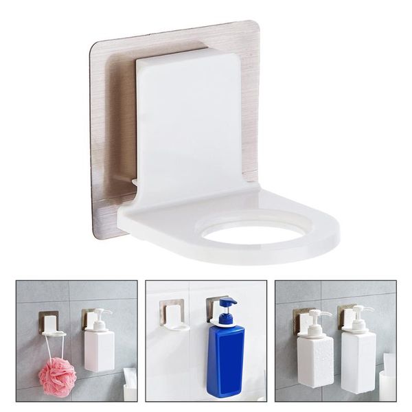 

hooks & rails 6pcs shower bottles hangers bath fixing stickers wall for bathroom